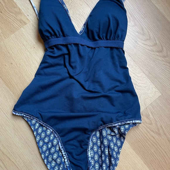 Jessica Simpson Bondi Tie Dye Lace Up Swimsuit EUC sz LARGE - Picture 7 of 7